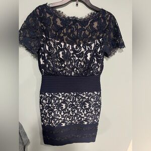 Tadashi Shoji Navy Lace Mini Dress